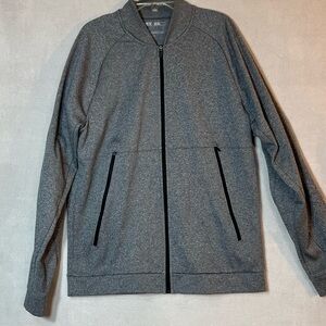 MSX Medium Gray Full-Zip Jacket with Zipper Pockets